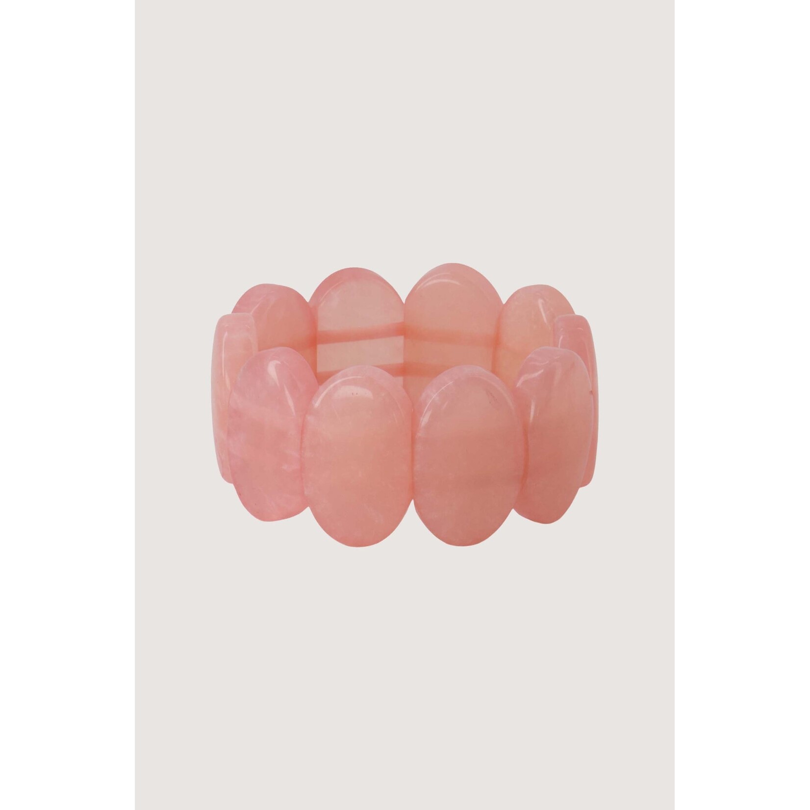 ZUSSS ARMBAND VAN KRALEN ELASTIEK CRISPY PINK