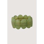 ZUSSS ARMBAND VAN KRALEN ELASTIEK OLIVE GREEN