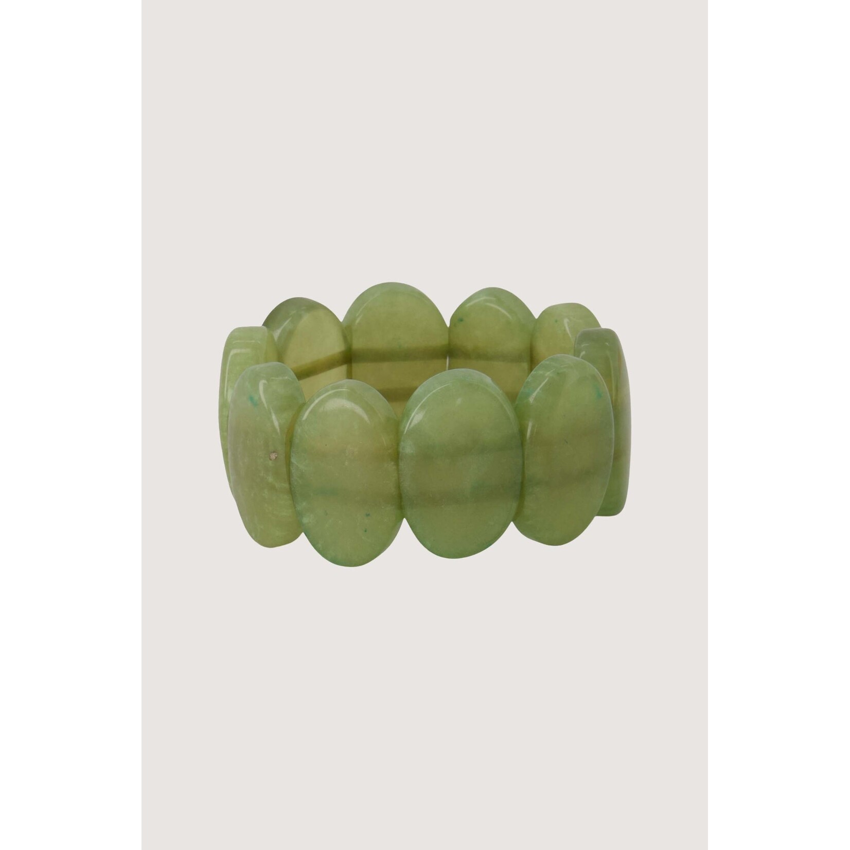 ZUSSS ARMBAND VAN KRALEN ELASTIEK OLIVE GREEN