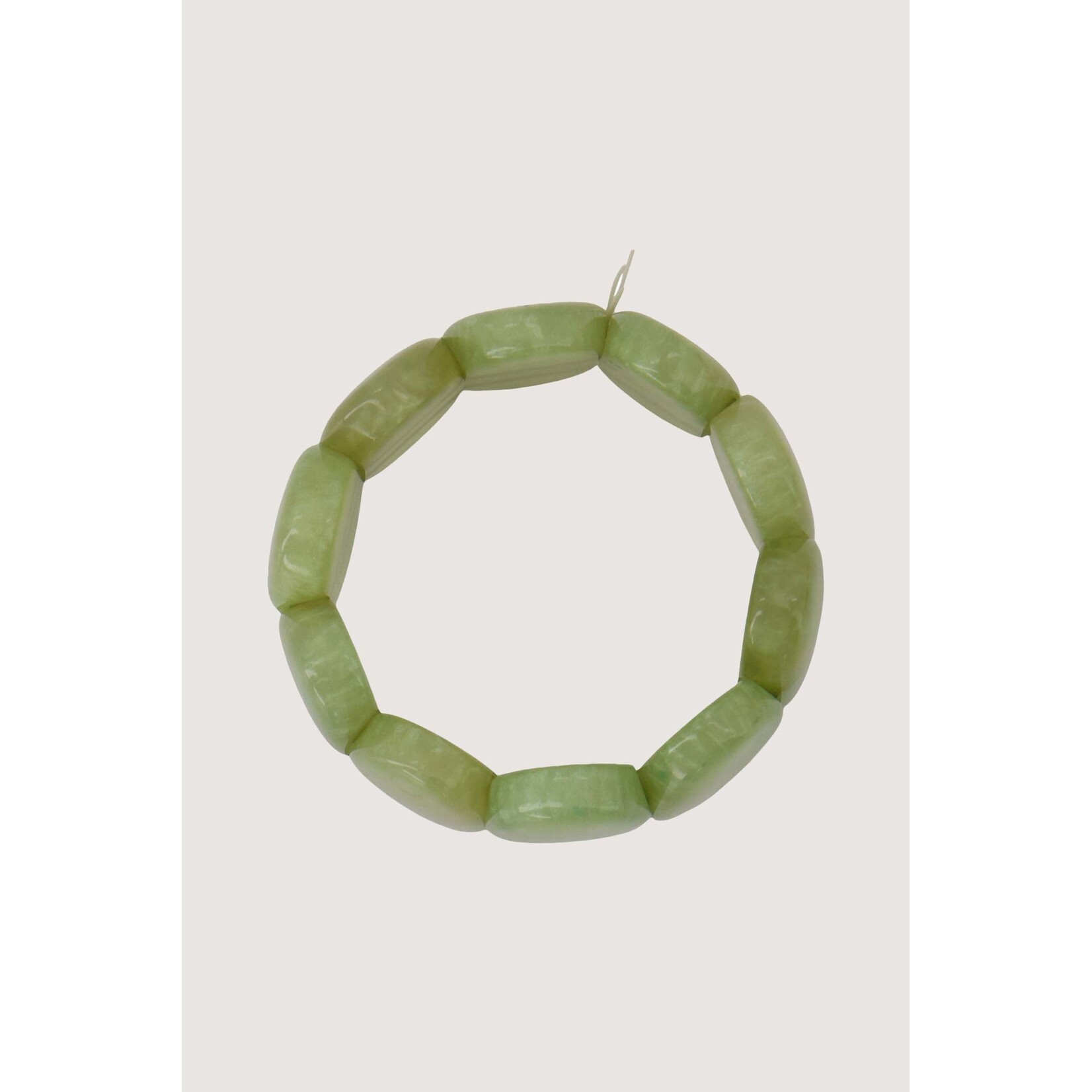 ZUSSS ARMBAND VAN KRALEN ELASTIEK OLIVE GREEN