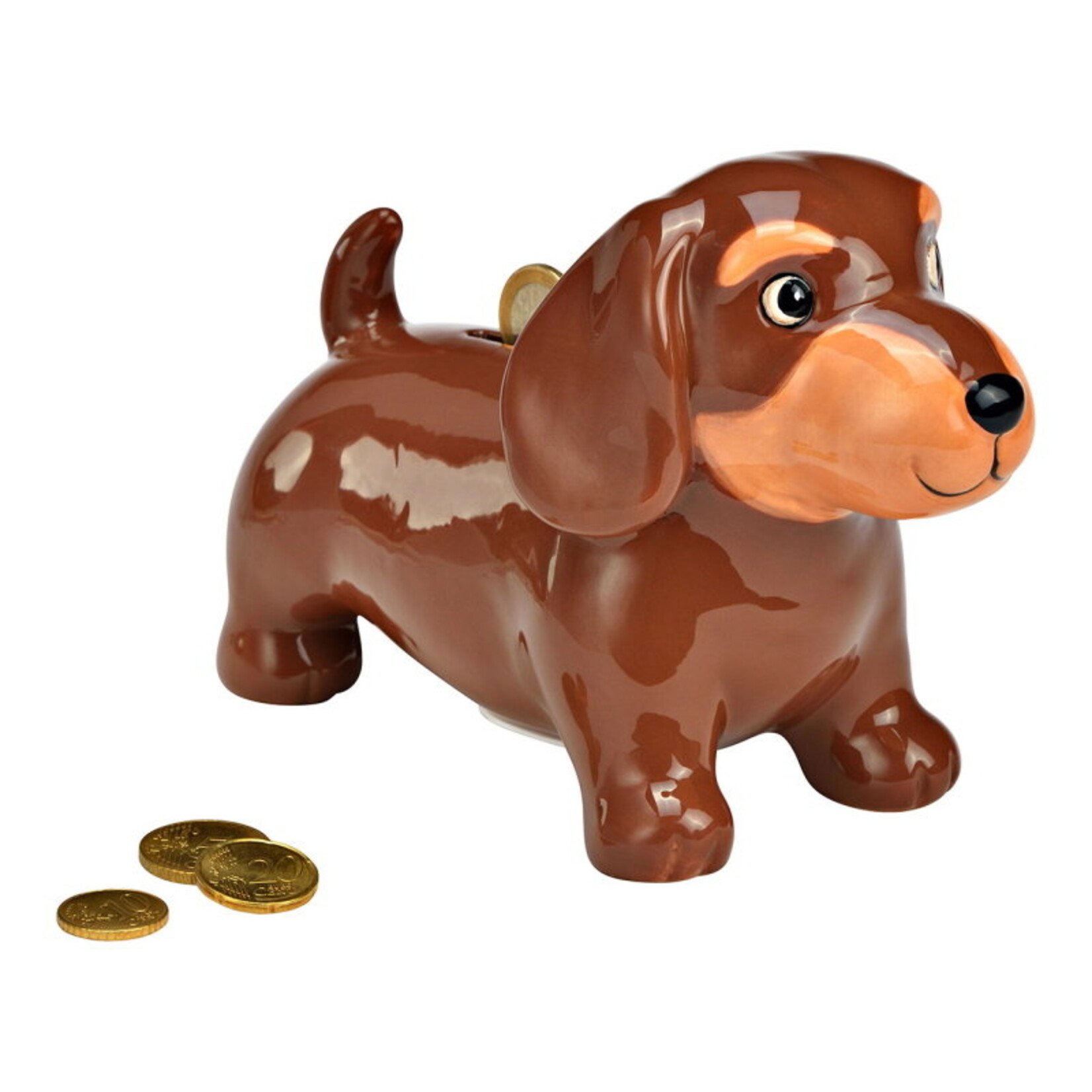 WURM SPAARPOT TECKEL KERAMIEK