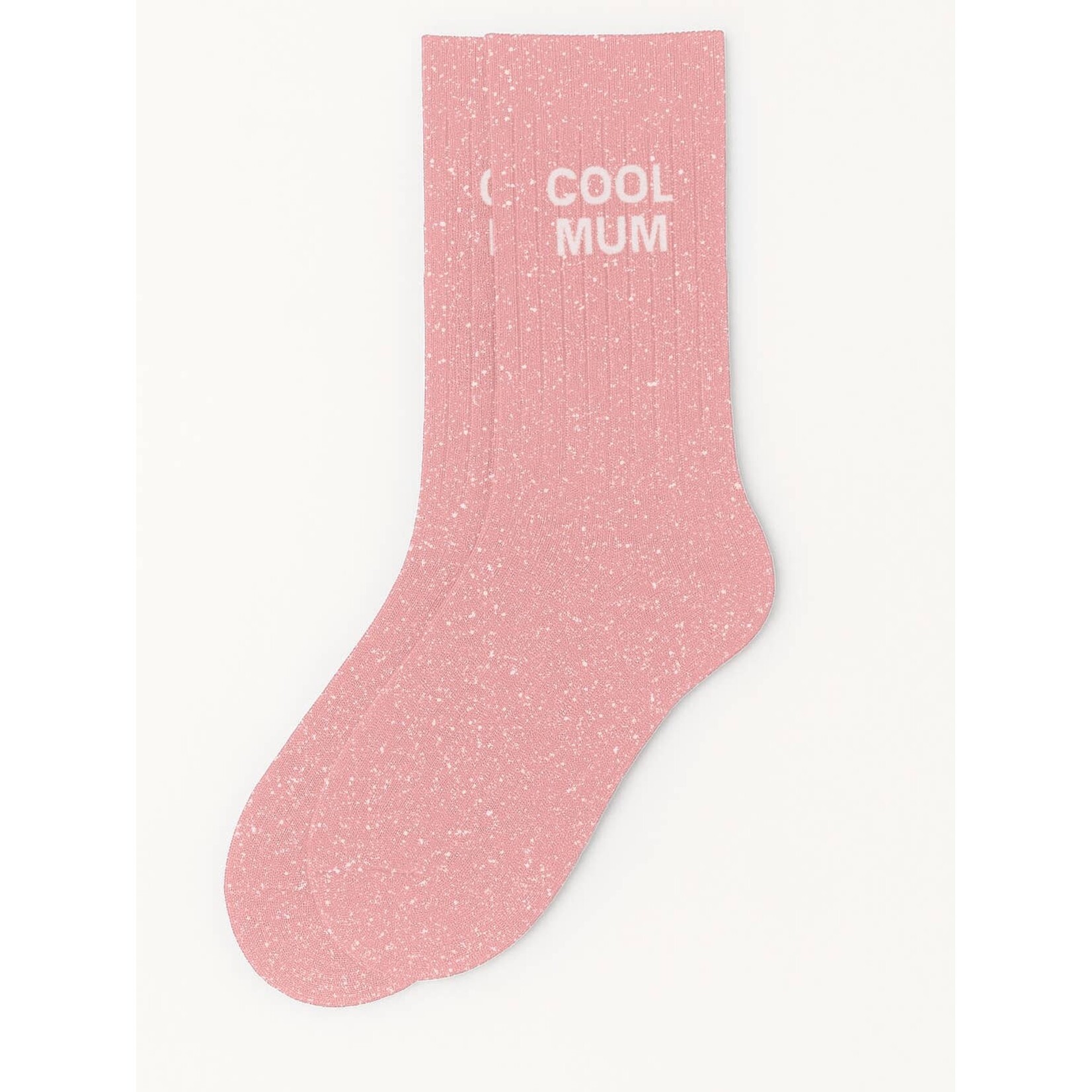 WOOM Glittersokken "Cool Mum" - roze