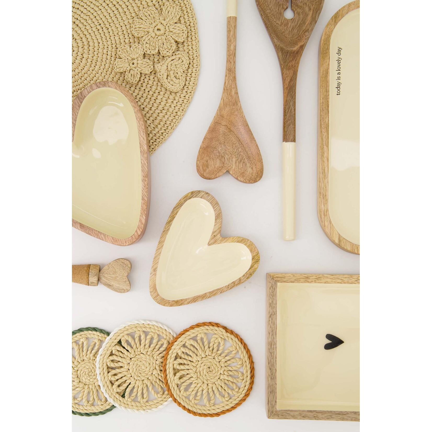 ZUSSS SLACOUVERT HOUT HARTJE SAND