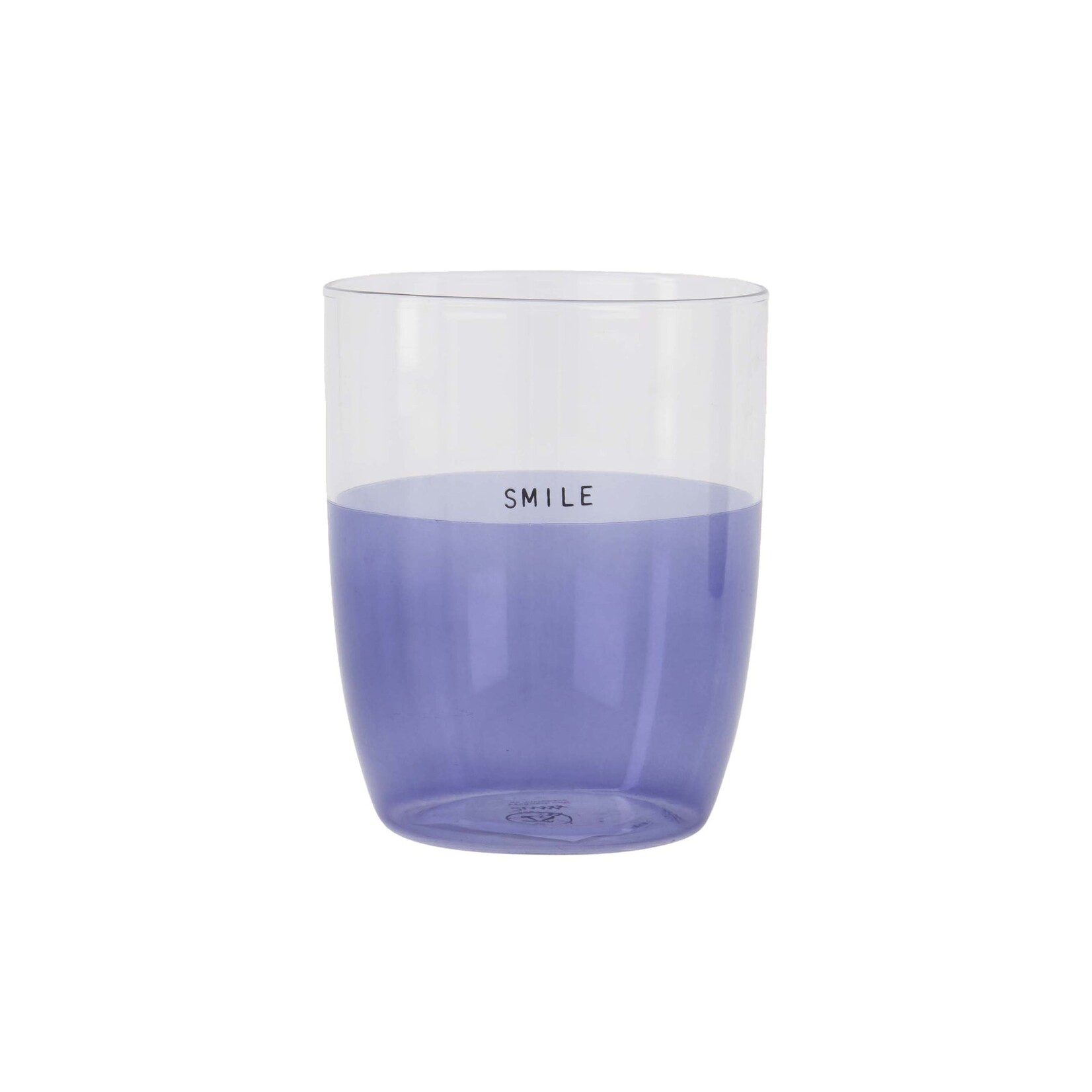 ZUSSS DRINKGLAS SMILE LIGHT BLUE