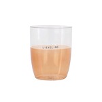 ZUSSS DRINKGLAS LIEVELING LIGHT PINK
