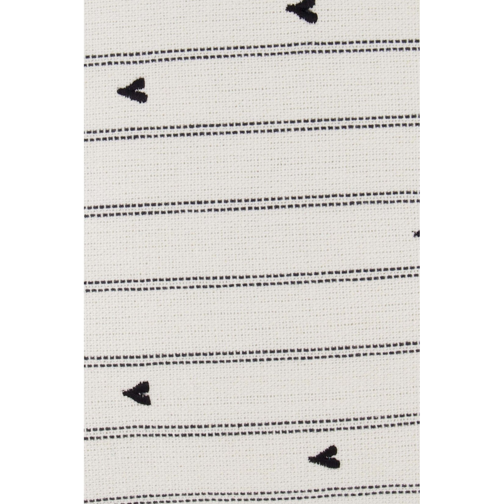 ZUSSS KUSSEN STREPEN/HARTJES 30 X 56 CM ZAND/ANTRACIETGRIJS