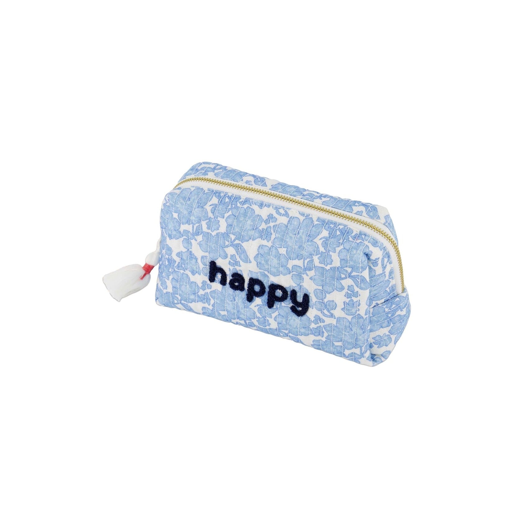 ZUSSS TOILETTAS BLOEMEN HAPPY LICHTBLAUW/WIT