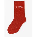 WOOM Glittersokken diva rood