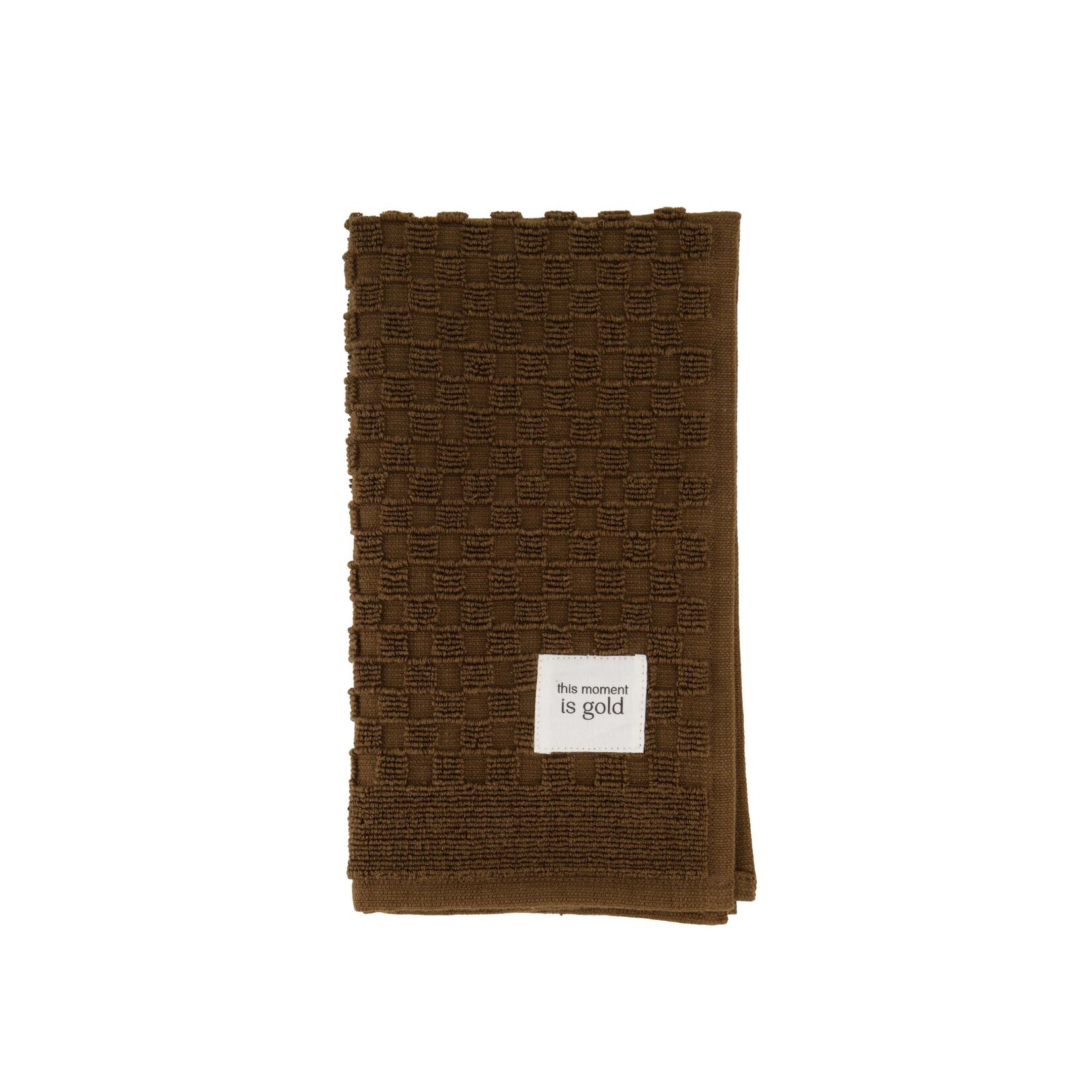 ZUSSS GASTENDOEKJE THIS MOMENT IS GOLD BROWN