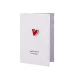ZUSSS ANSICHTKAART MAGNEETY GEFELICITEERD TORTELDUIFJES WHITE/GOLD