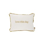 ZUSSS KUSSEN LOVE THIS DAY  35X25CM WHITE/GOLD