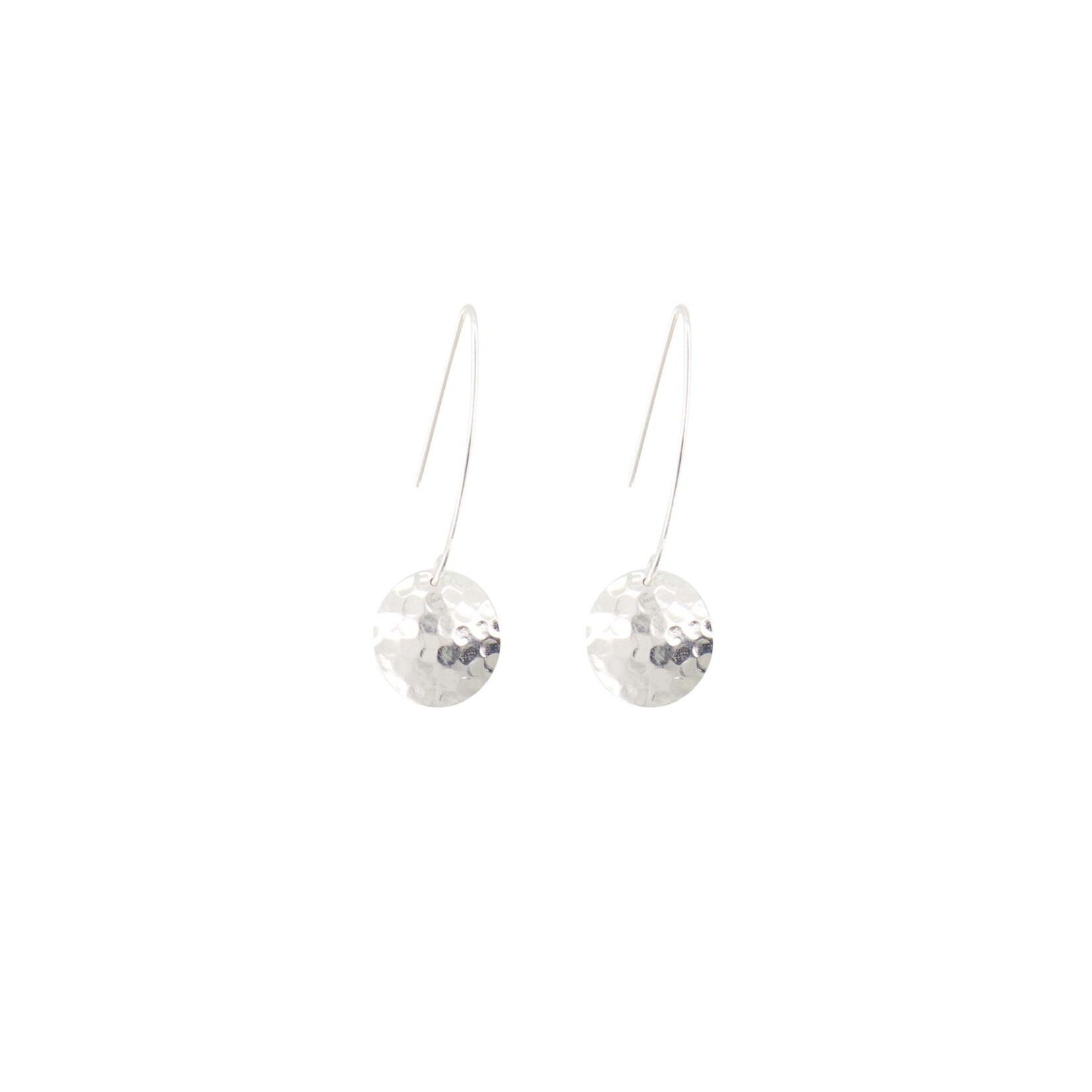 ZUSSS OORBELLEN MET GEHAMERDE CIRCEL ZILVER