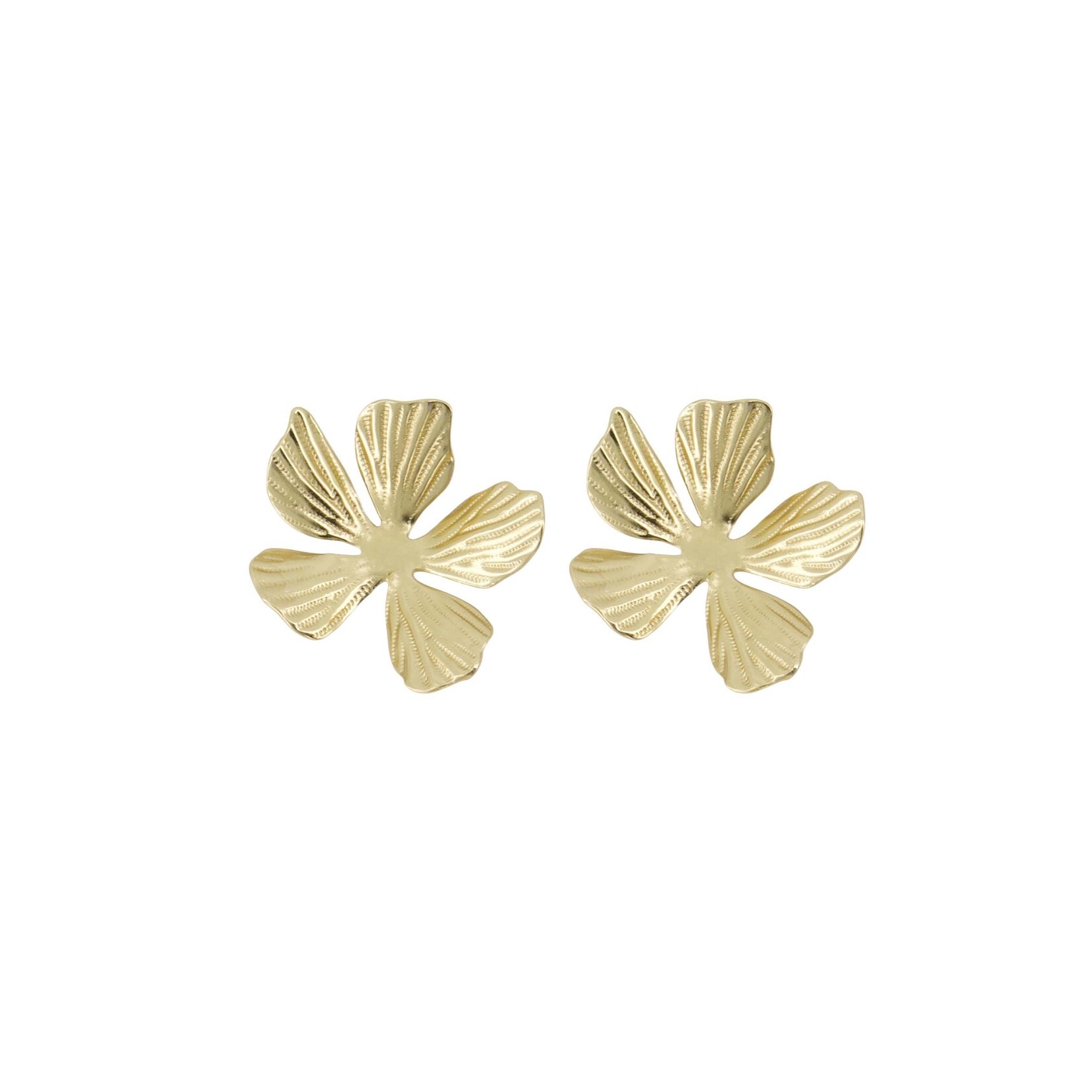 ZUSSS OORSTEKERS BLOEM GROOT  SST GOUD