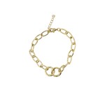 ZUSSS ARMBAND MET GROVE SCHAKEL SST GOUD