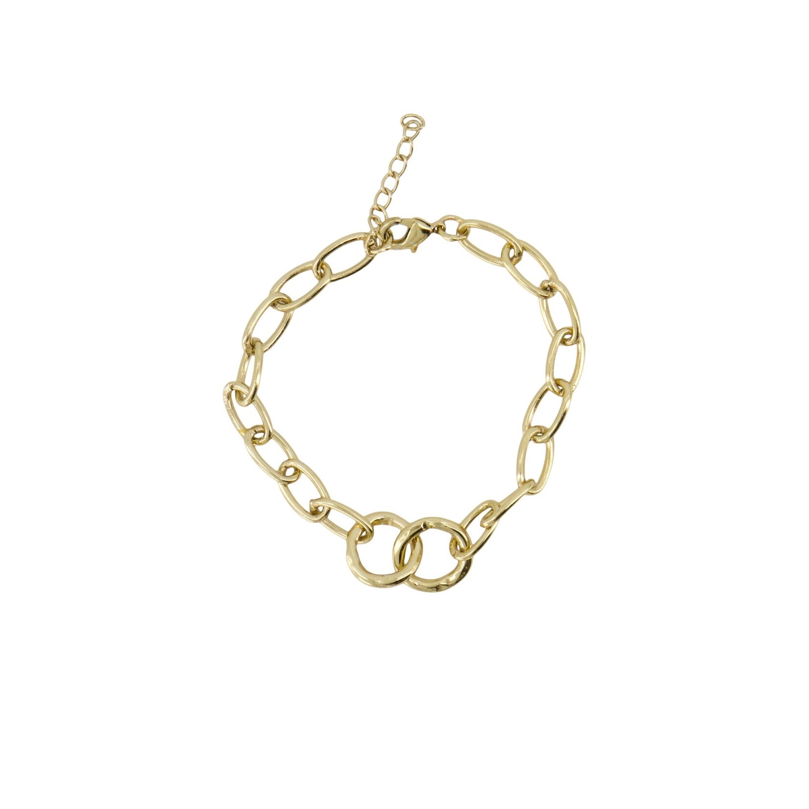 ZUSSS ARMBAND MET GROVE SCHAKEL SST GOUD