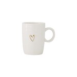 ZUSSS Koffiemok met oor lijn hartje wit/goud