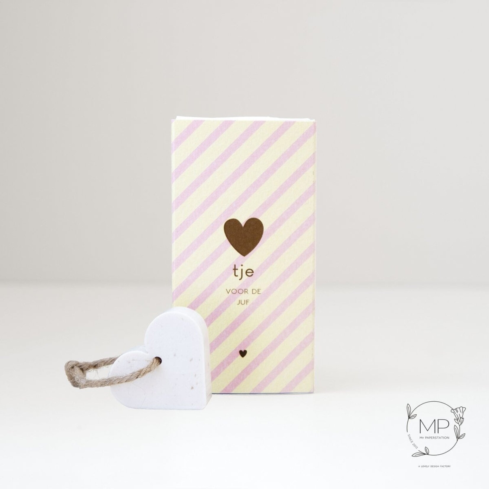 Giftbox zeepje Hartje voor de juf