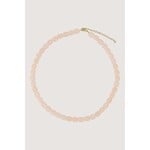 ZUSSS Smalle kralen ketting soft pink