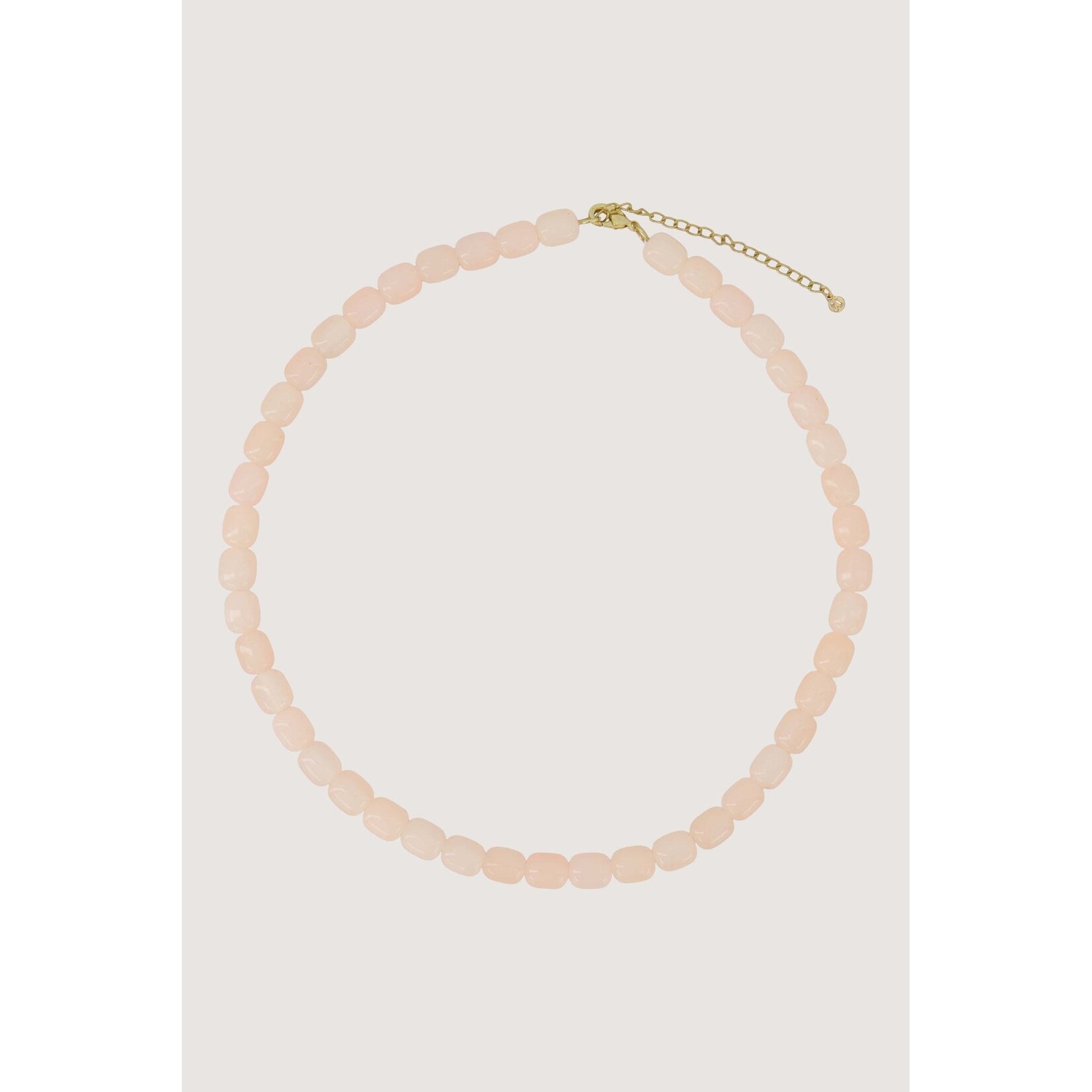 ZUSSS Smalle kralen ketting soft pink