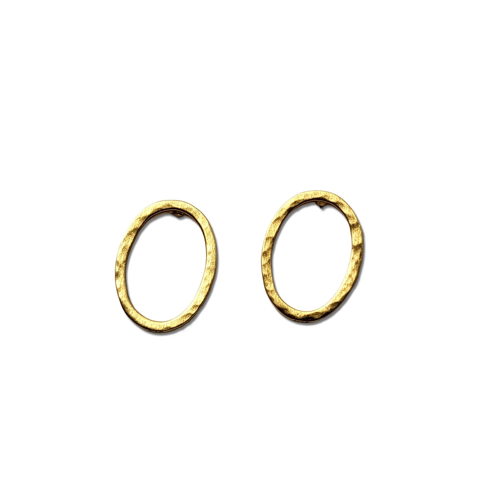 Oorbellen OVAL CIRCLE GOUD
