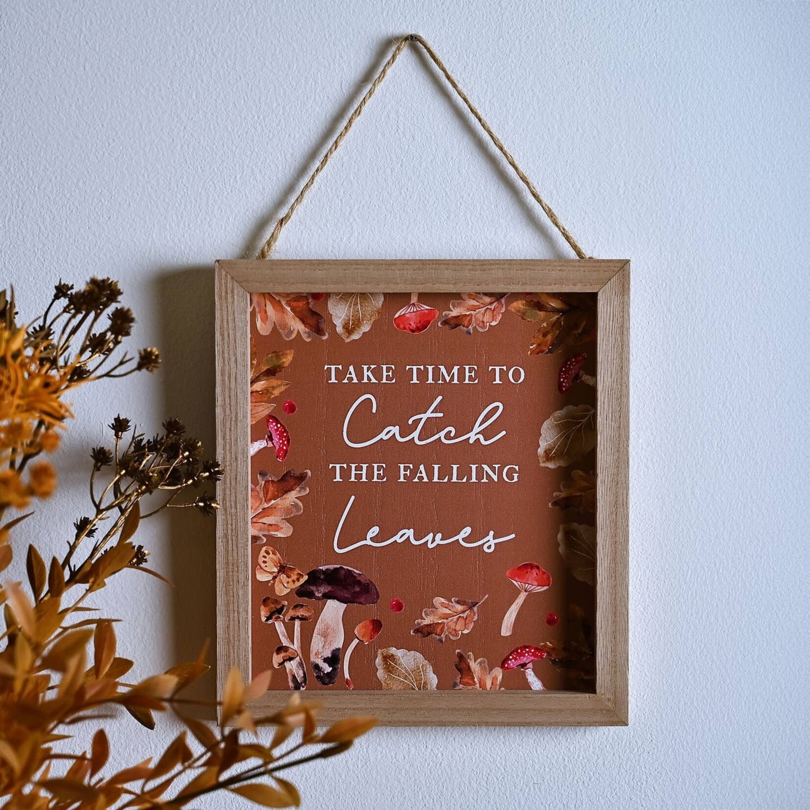 WIDDOP Widdop Country Living Herfst Hangbord – Catch the Falling Leaves