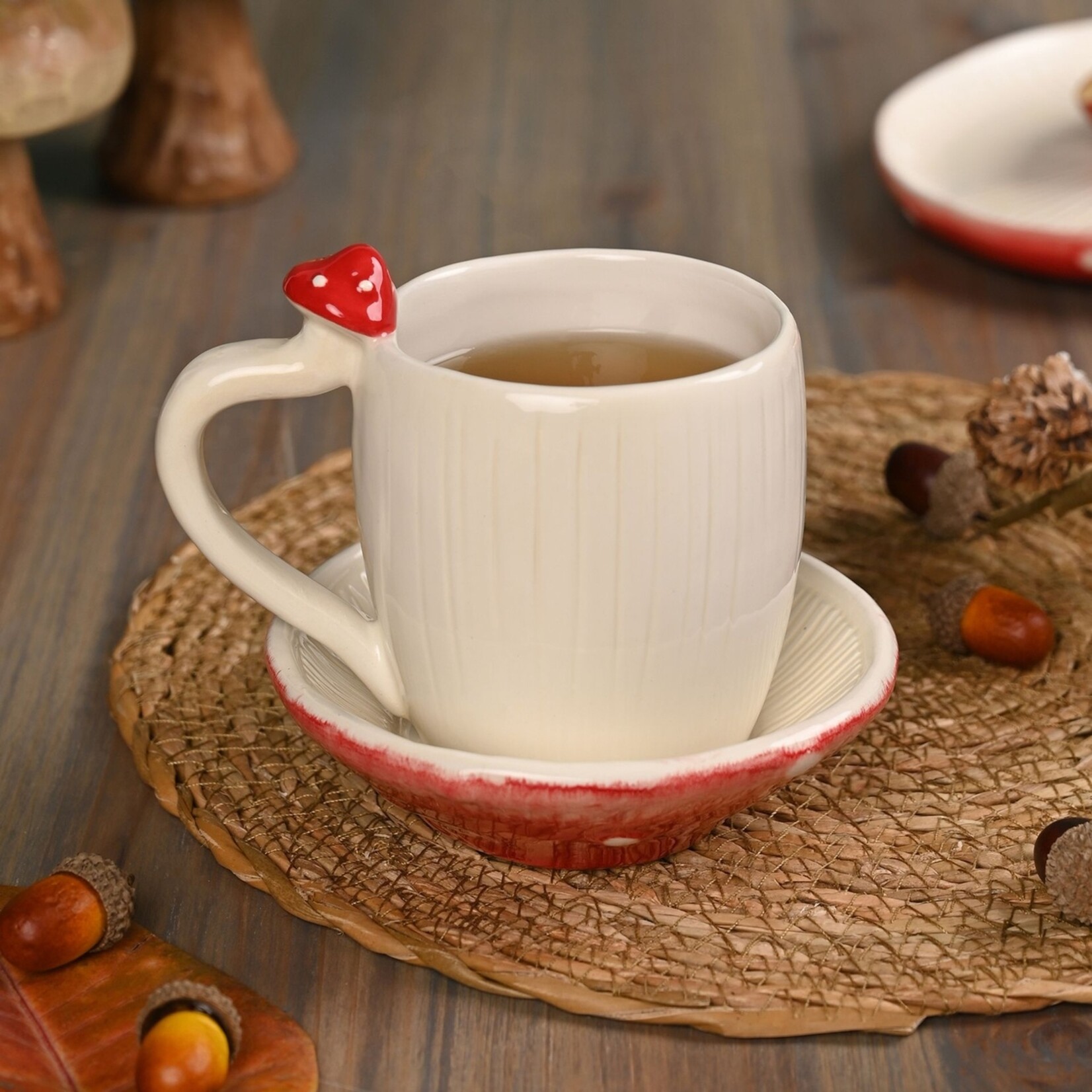 WIDDOP Widdop Country Living Paddenstoel Mok met Schotel