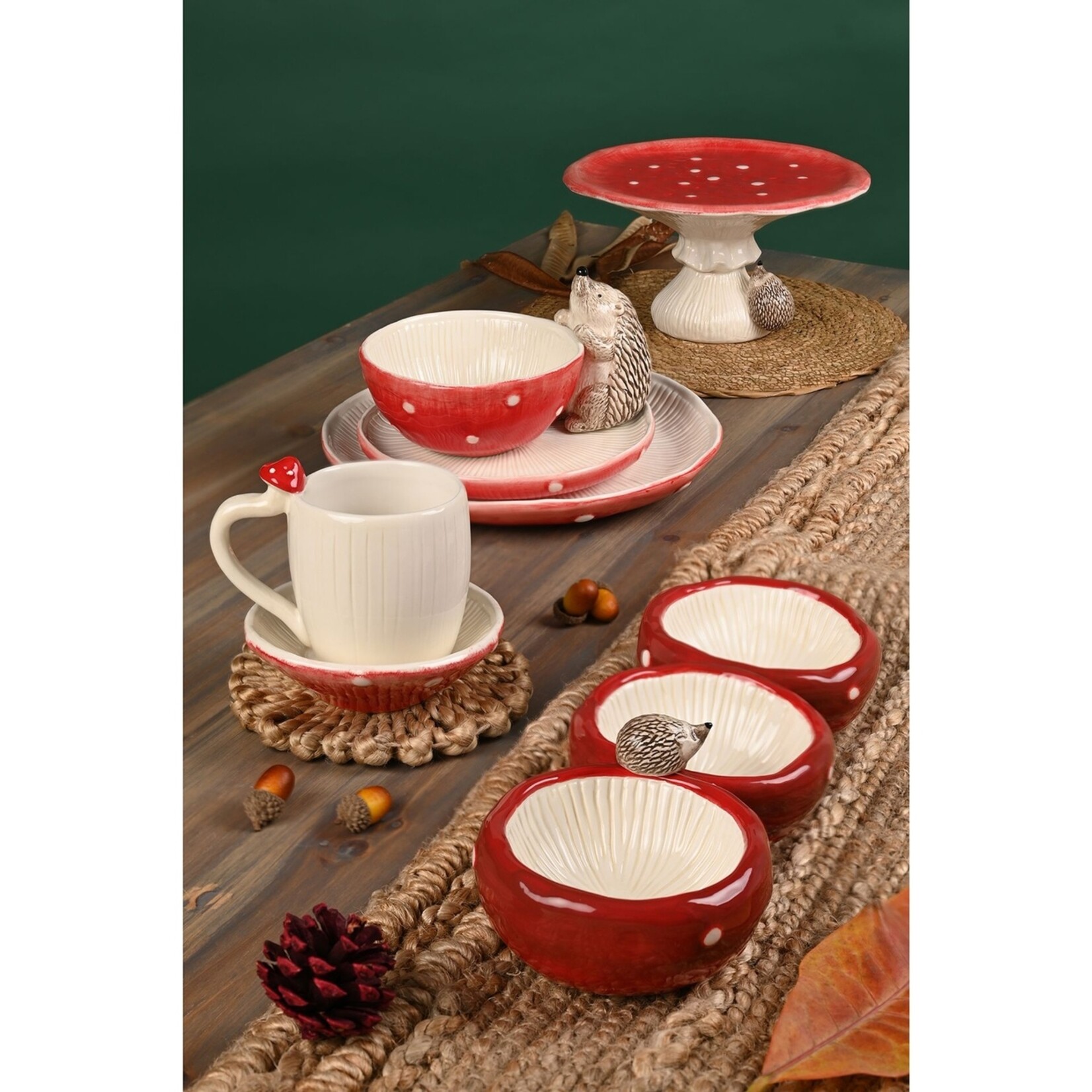 WIDDOP Widdop Country Living Paddenstoel Mok met Schotel