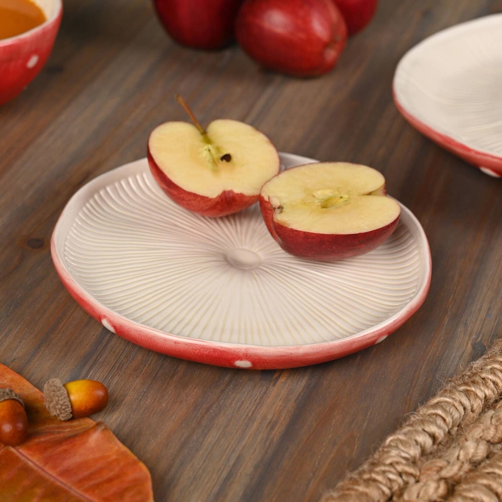 WIDDOP Widdop Country Living Paddenstoel Bord Rood/Wit 18 cm