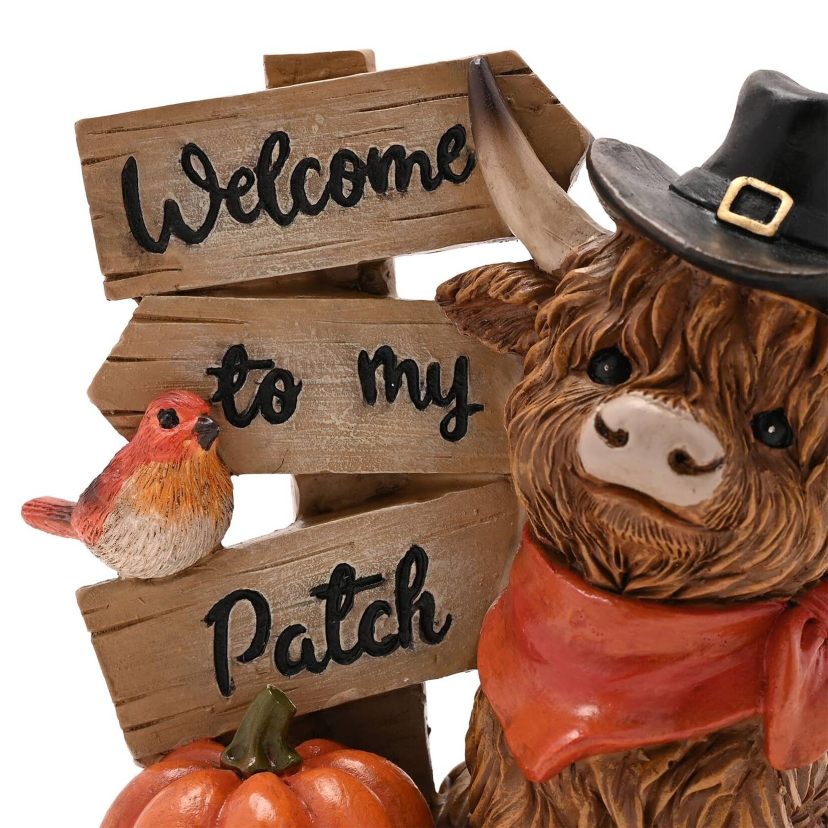 WIDDOP Widdop Country Living Highland Cow Welcome to my Patch 12 cm