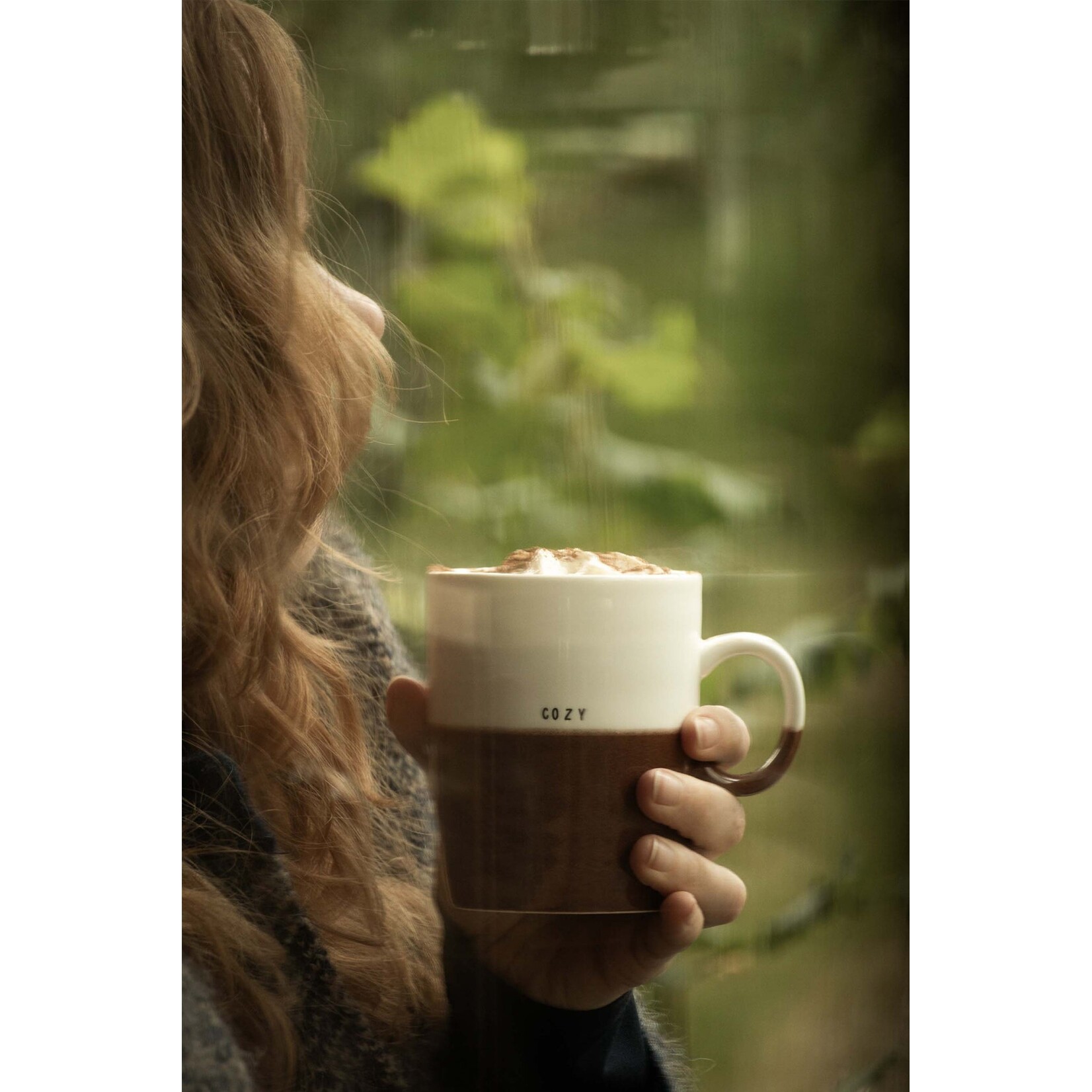 Zusss THEEMOK COZY WHITE/DARK RED