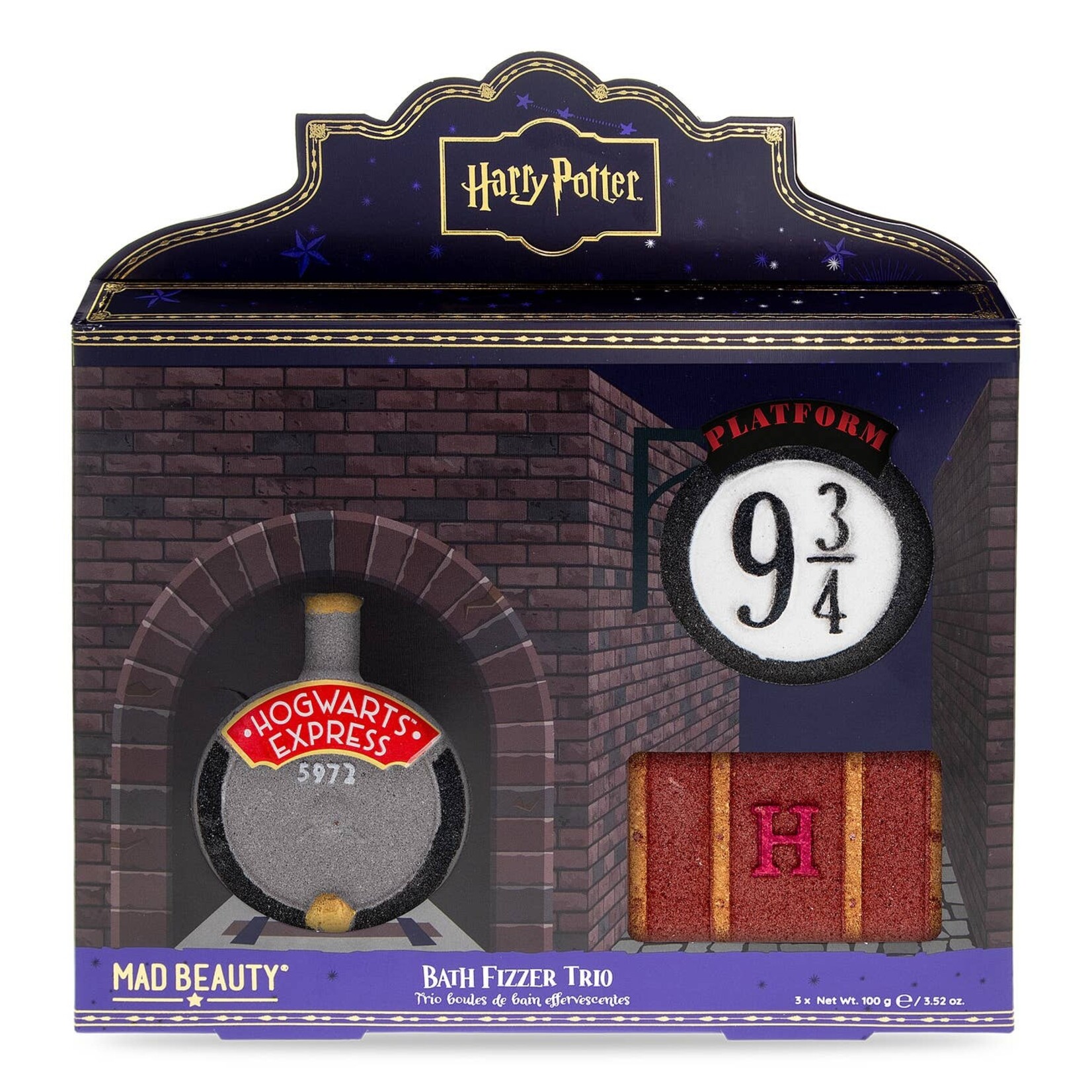 MAD BEAUTY LIMITED Harry Potter Badbruisballen Giftset 3 x 100 g
