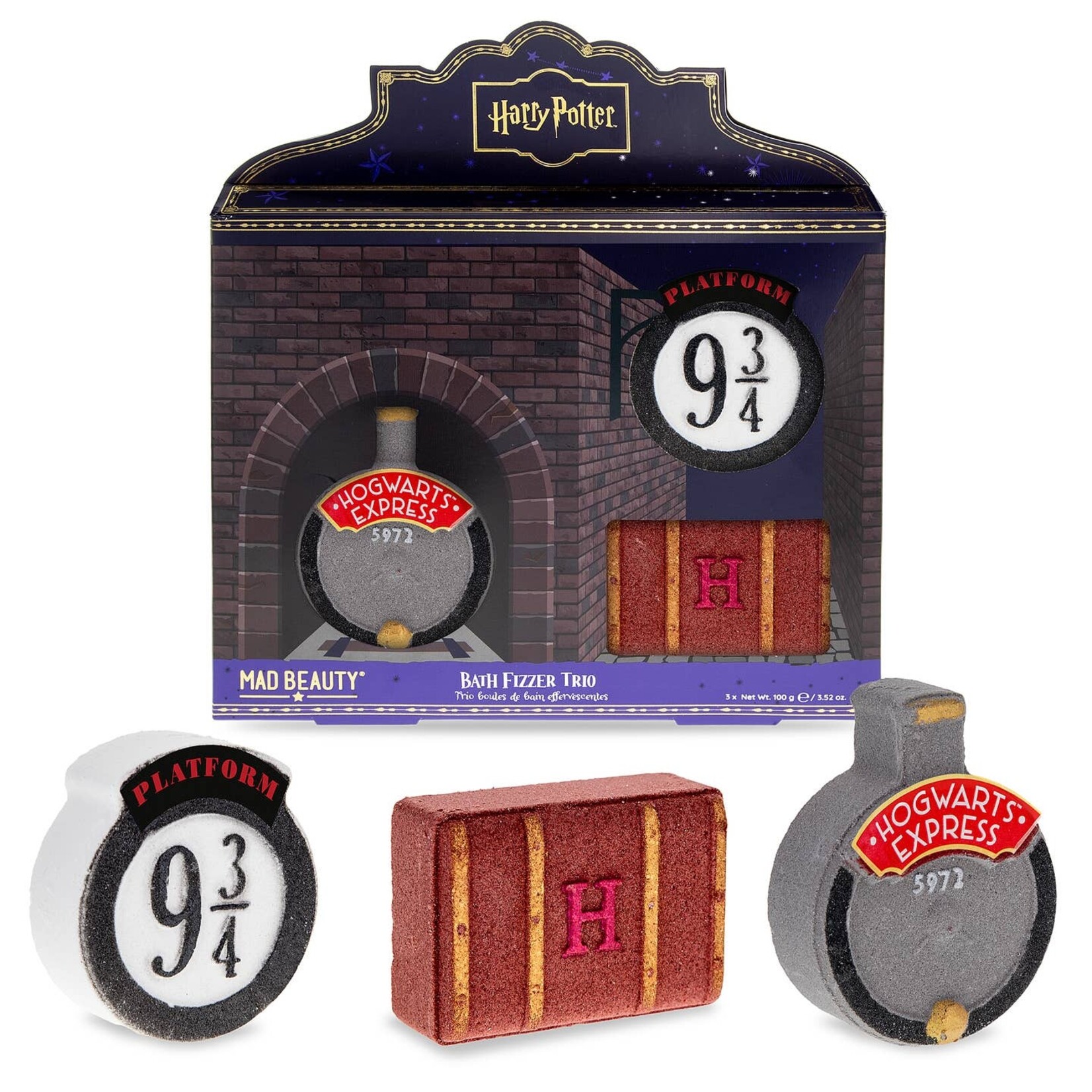 MAD BEAUTY LIMITED Harry Potter Badbruisballen Giftset 3 x 100 g