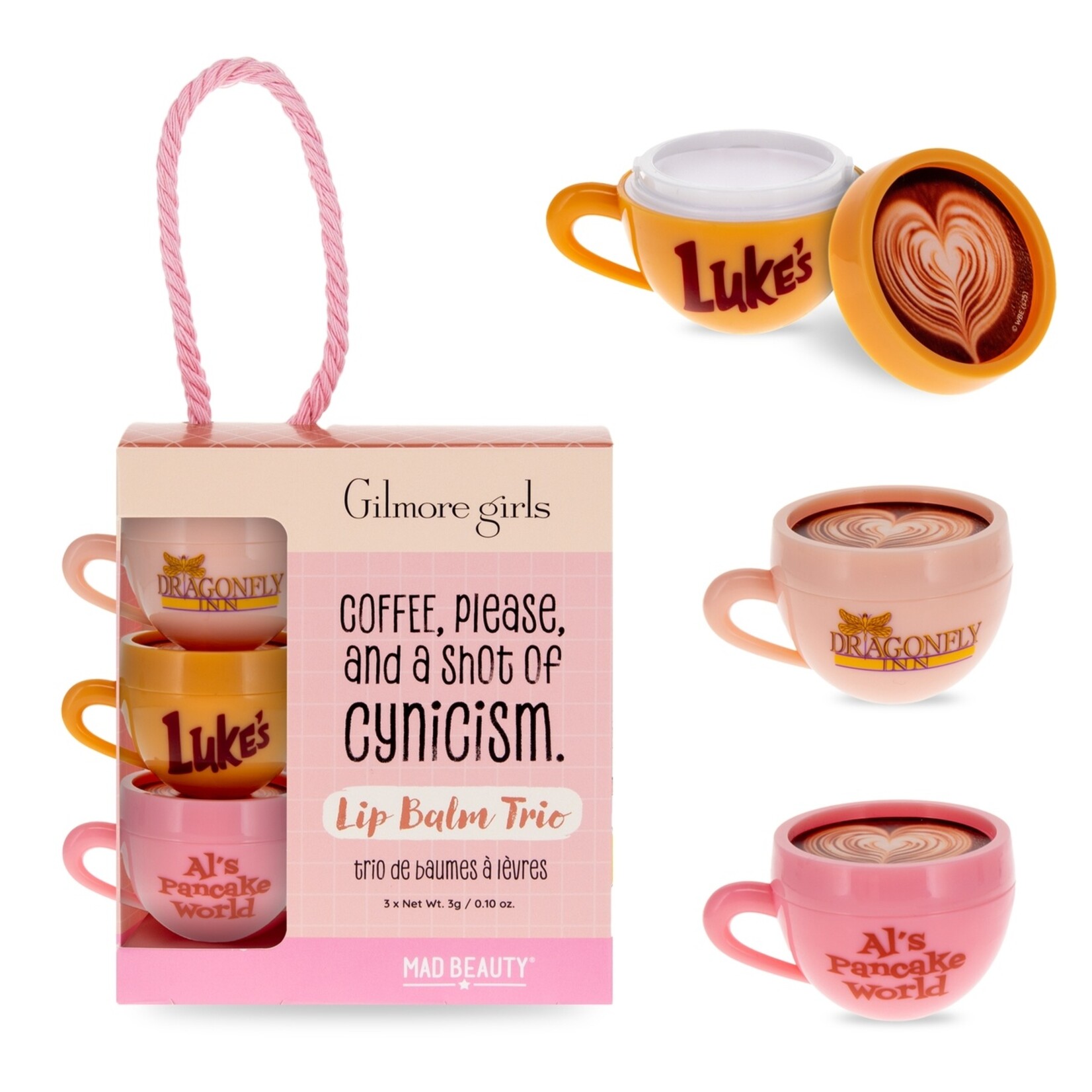 MAD BEAUTY LIMITED Gilmore Girls Lippenbalsem Trio in Koffiebekertjes