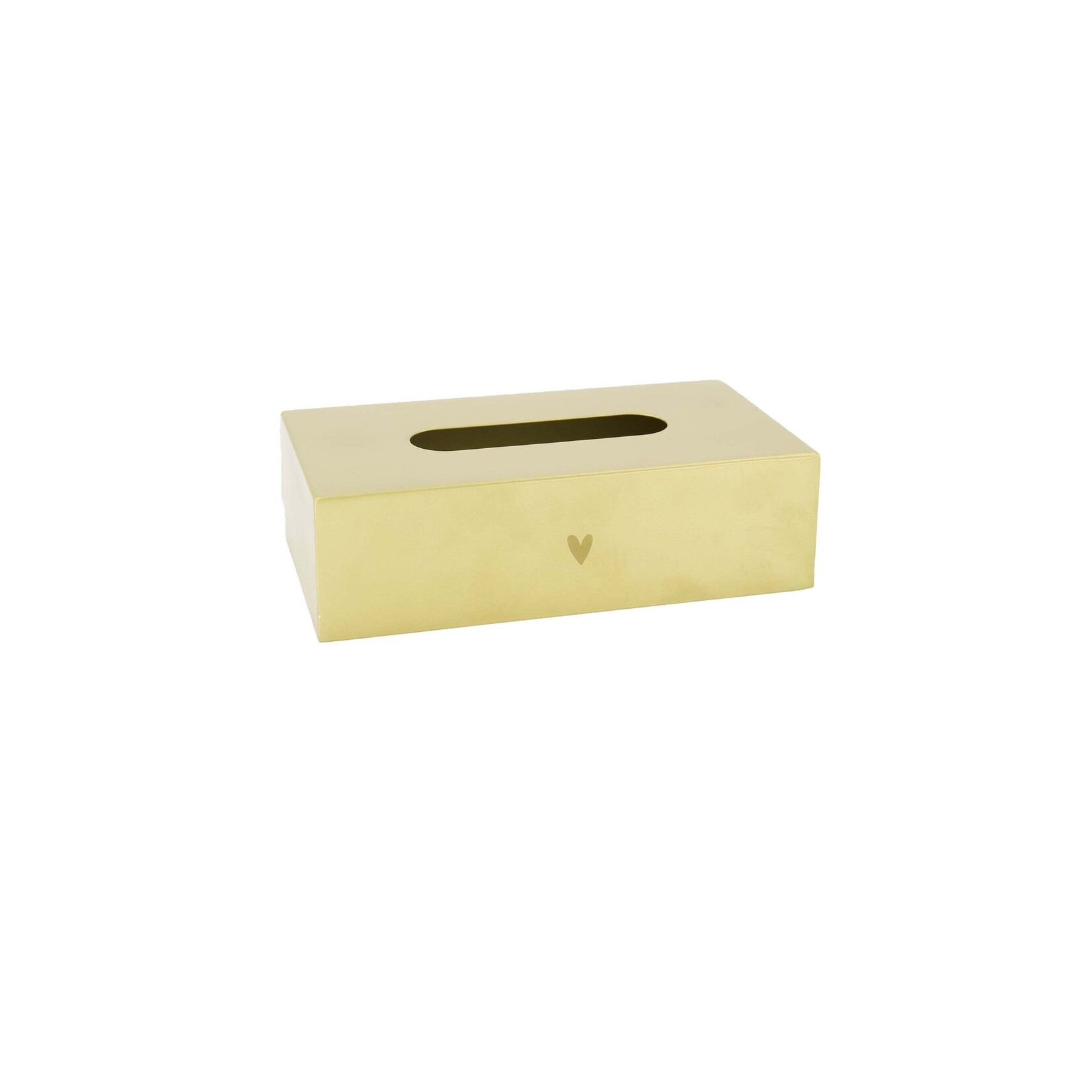 Zusss TISSUE BOX HEART GOLD