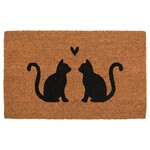 Clayre & Eef Deurmat Katten Bruin Kokos