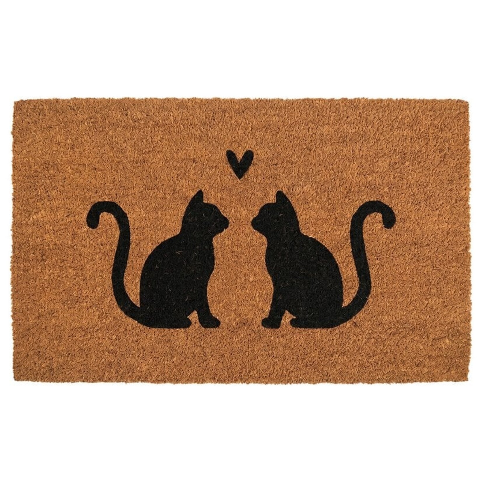 Clayre & Eef Kokos Deurmat met Katten 75x45 cm