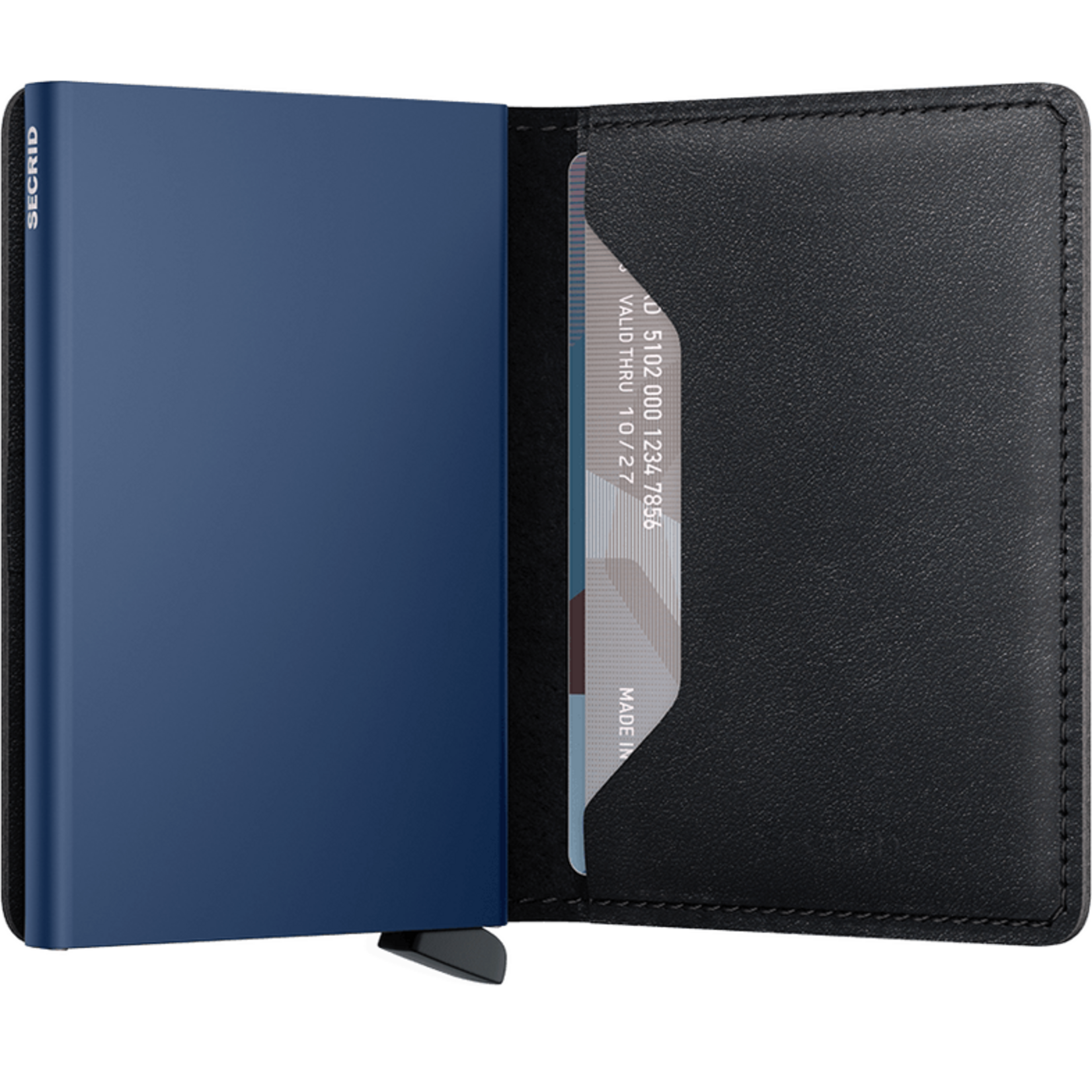 Secrid Slimwallet Original Black-Navy – Lederen Portemonnee met RFID-bescherming