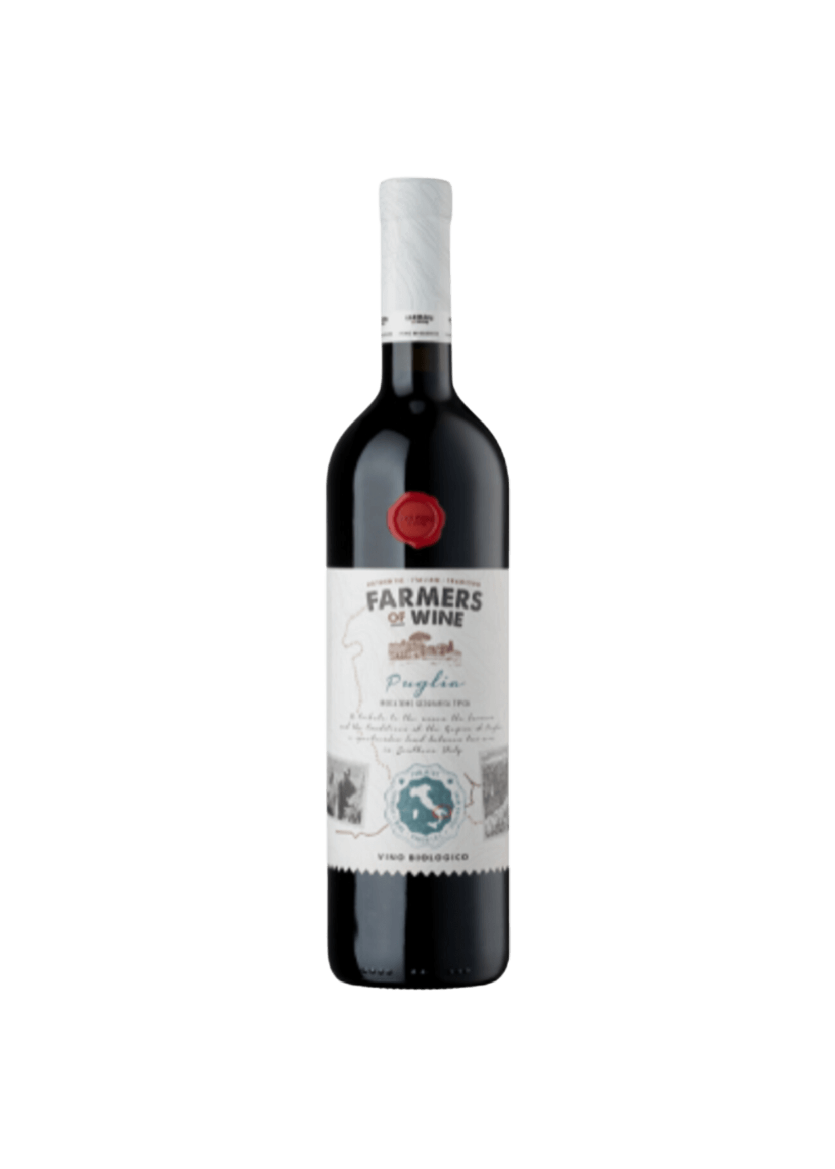Farmers of Wine Rosso Puglia Vino Biologico white label (L2502685)