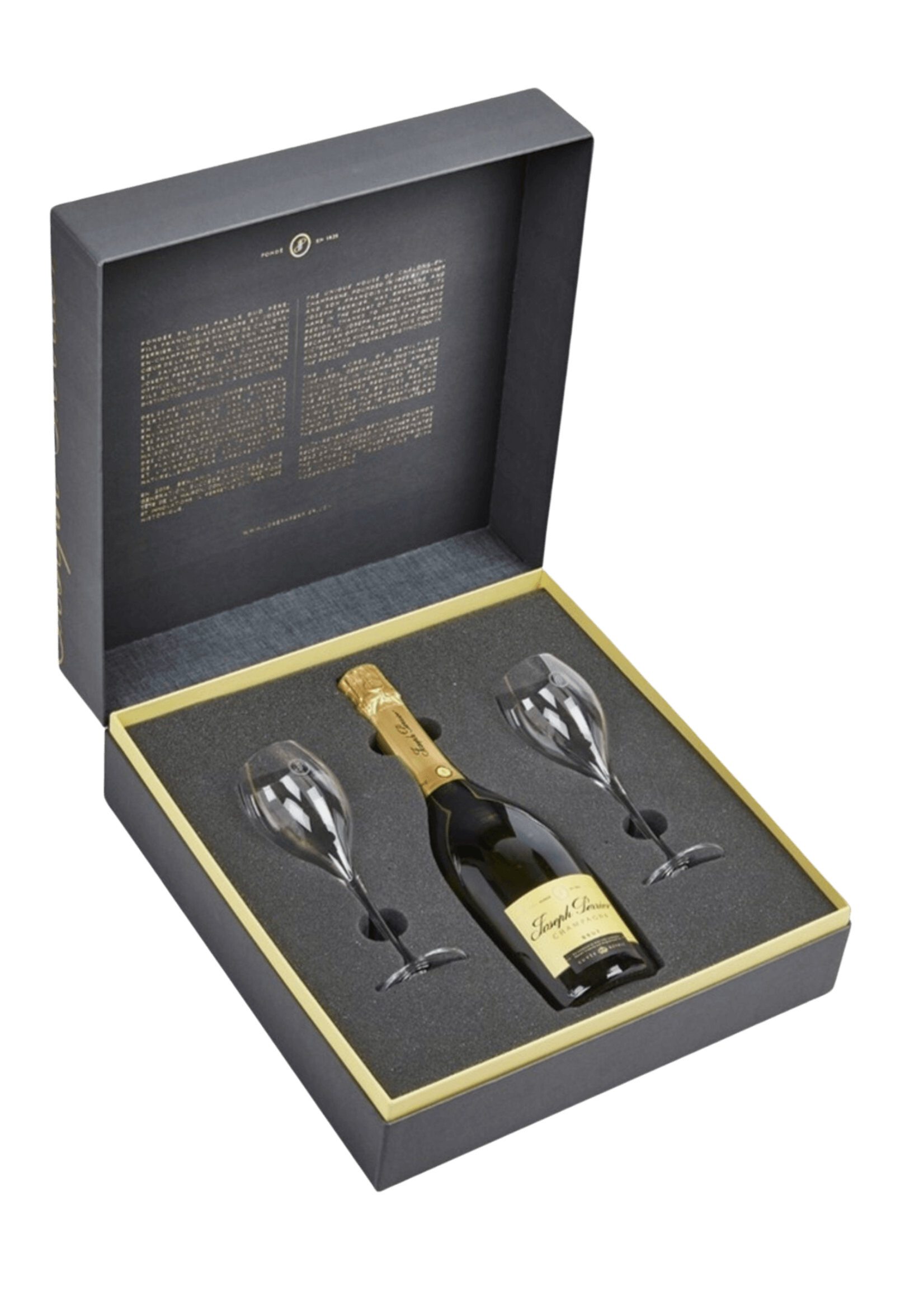 Joseph Perrier Giftbox Champagne Cuvée Royale Brut + 2 flutes