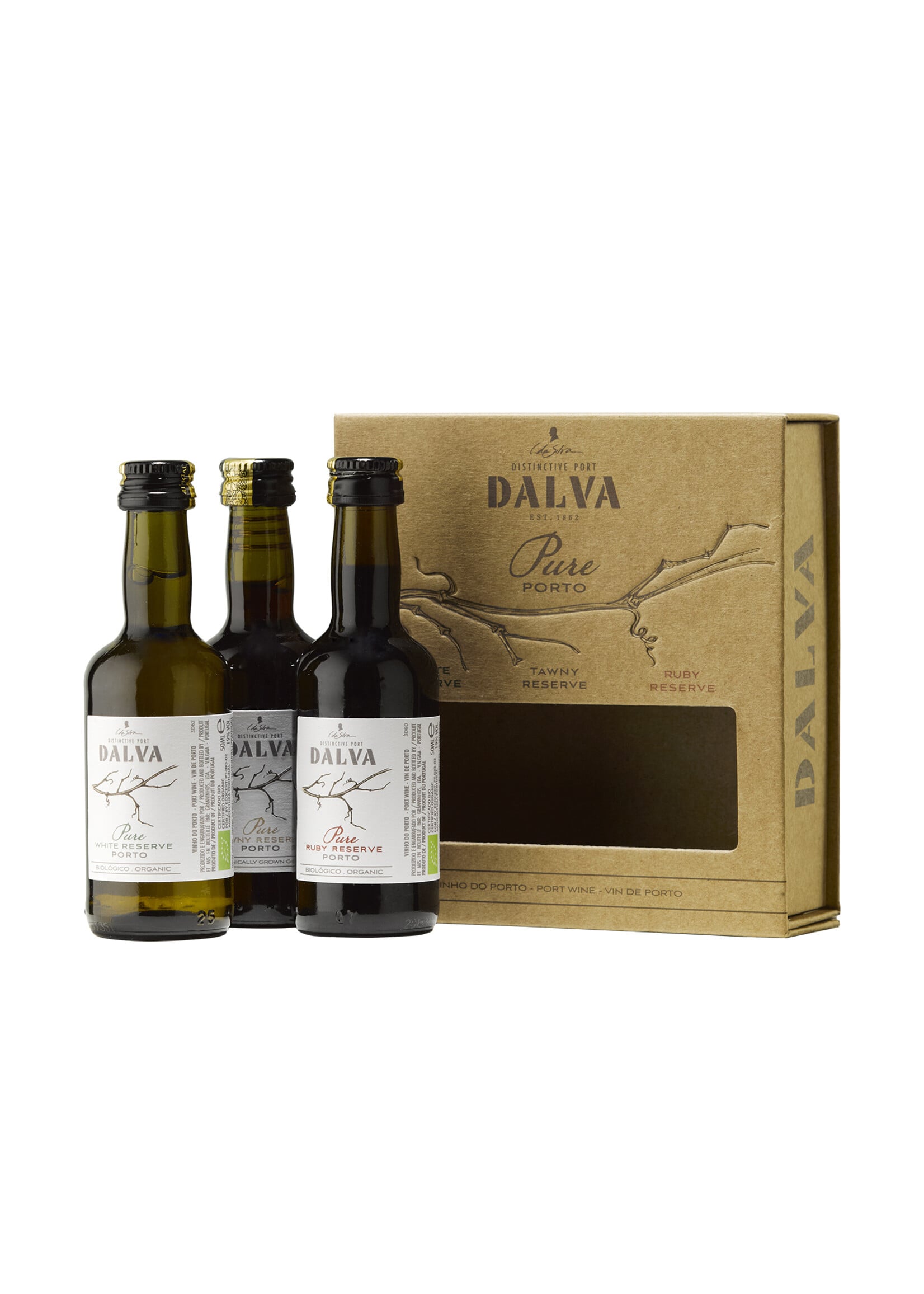 DALVA Port Giftbox 3x5cl PURE Reserve Ruby - Tawny - White