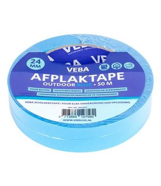 Afplaktape Outdoor Blue 24mm