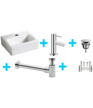 one-pack Leto fontein + Amador toiletkraan chroom