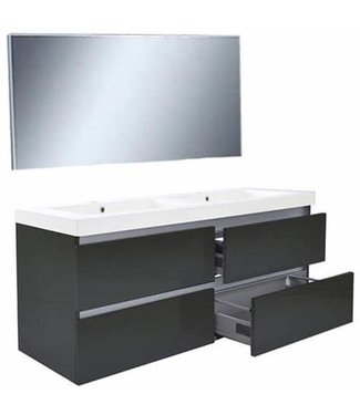 Vision meubelset (incl. spiegel) 120 cm hoogglans grijs