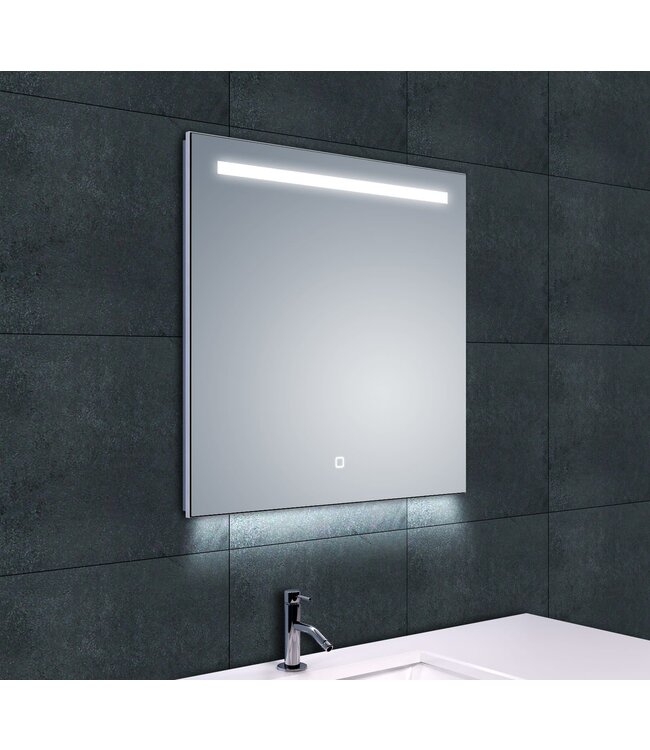 Soul spiegel rechthoek met LED, dimbaar en spiegelverwarming 80 x 80 cm