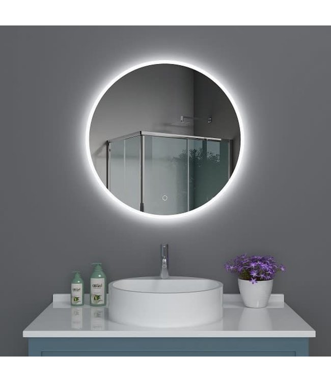 Giro spiegel rond met LED, dimbaar 60 cm