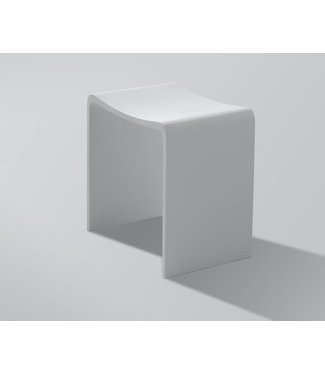 Wiesbaden Solid surface kruk 40 x 30 x 42,5 cm mat wit