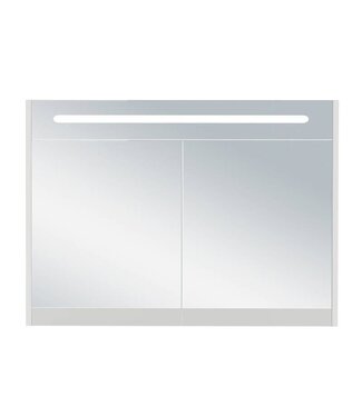 Led Spiegelkast 100cm / Hoogglans Wit — Hoogglans Wit / 100cm