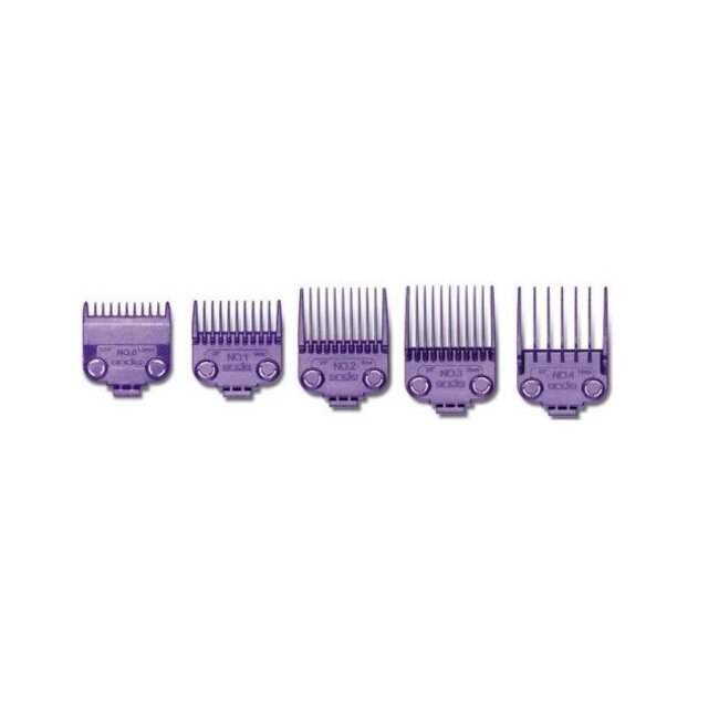 ANDIS Dual Magnet Small Combs, 5-Comb Set, SIZES: 0, 1, 2, 3, 4