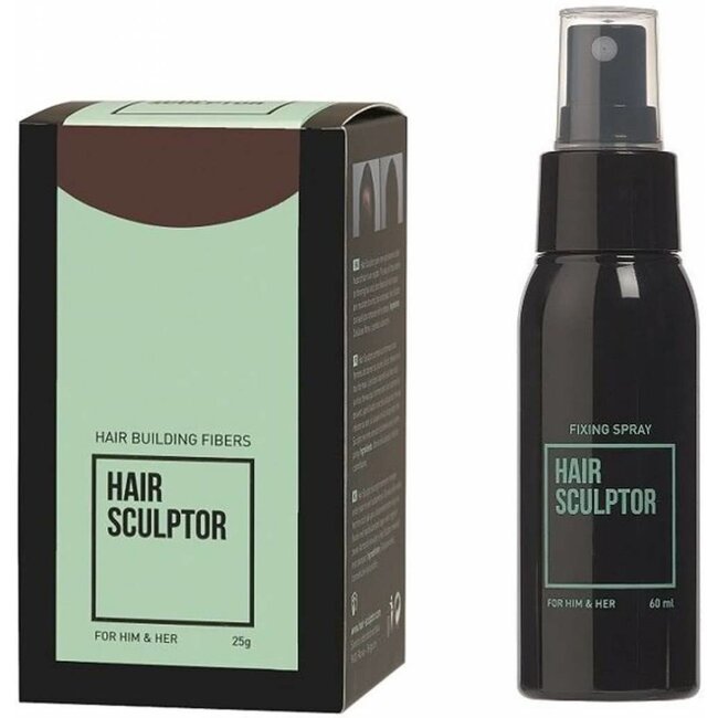 HAIR SCULPTOR Donkerbruin + Hair Sculptor Fixing Spray