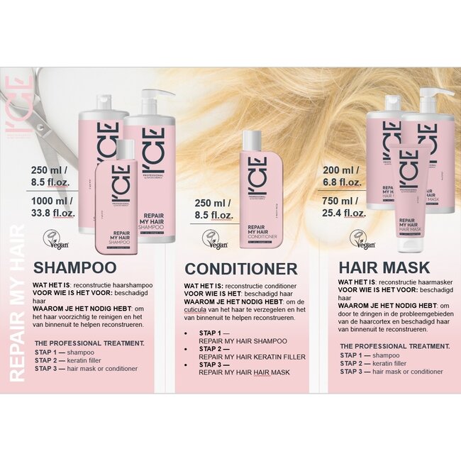 ICE-Professional REPAIR MY HAIR Shampoo, 250ml